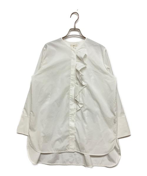 YORI（ヨリ）YORI (ヨリ) フリルブラウス ホワイト サイズ:SIZE 38の古着・服飾アイテム