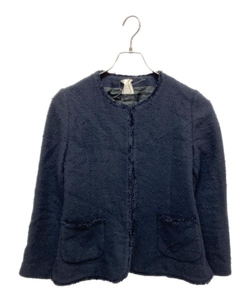 EFFE BEAMS（エッフェ ビームス）EFFE BEAMS (エッフェ ビームス) ソフトスラブツイードセットアップワンピース ネイビー サイズ:SIZE 38の古着・服飾アイテム