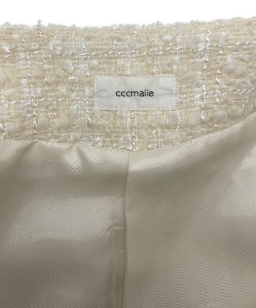 cccmalie（シーマリー）cccmalie (シーマリー) ツイードケープジャケット ホワイト サイズ:SIZE Freeの古着・服飾アイテム