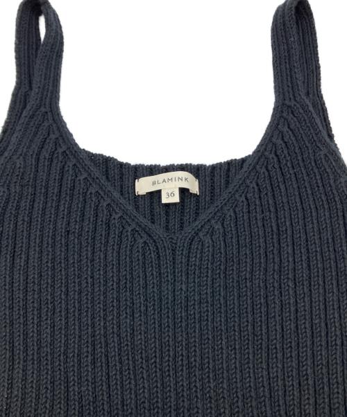 BLAMINK（ブラミンク）BLAMINK (ブラミンク) ニットビスチェ/ベスト ブラック サイズ:SIZE 38の古着・服飾アイテム