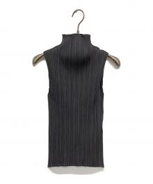 PLEATS PLEASE（プリーツプリーズ）の古着「ノースリーブカットソー」｜グレー