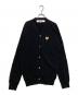 PLAY COMME des GARCONS（プレイコムデギャルソン）の古着「V-Neck Cardigan With Gold Emblem」｜ブラック