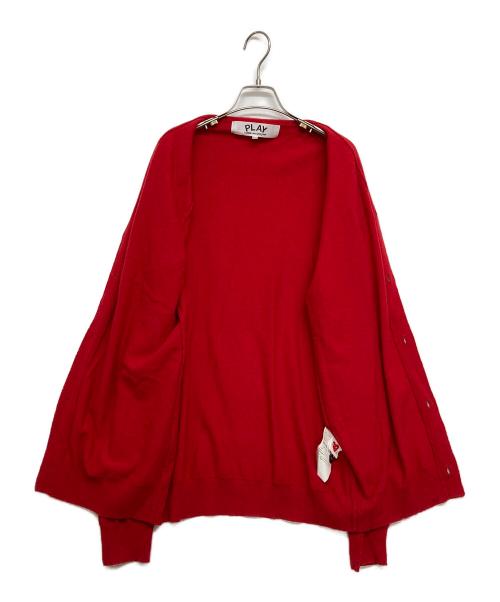 PLAY COMME des GARCONS（プレイコムデギャルソン）PLAY COMME des GARCONS (プレイコムデギャルソン) WOOL CARDIGAN レッド サイズ:SIZE XXLの古着・服飾アイテム