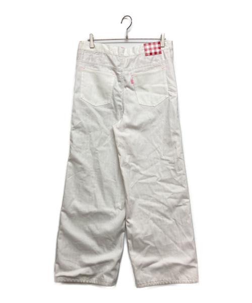 TSTS（ティーエスティーエス）TSTS (ティーエスティーエス) 2 Selpmas Denim Trousers レッド×ホワイト サイズ:SIZE Mの古着・服飾アイテム