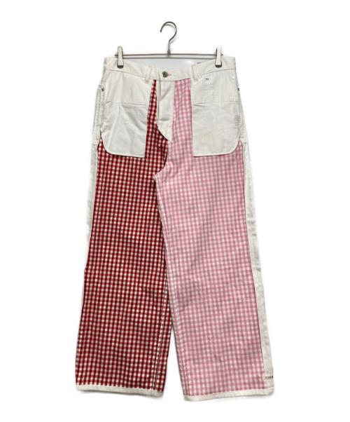 TSTS（ティーエスティーエス）TSTS (ティーエスティーエス) 2 Selpmas Denim Trousers レッド×ホワイト サイズ:SIZE Mの古着・服飾アイテム