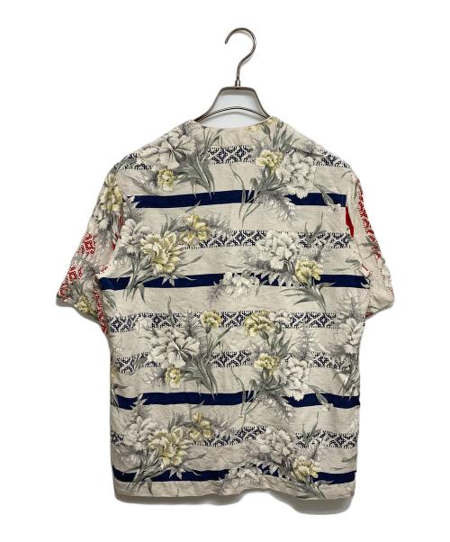 MA deshabille（エムエーデザビエ）MA deshabille (エムエーデザビエ) 花柄シルクシャツ レッド×ベージュ サイズ:SIZE Mの古着・服飾アイテム