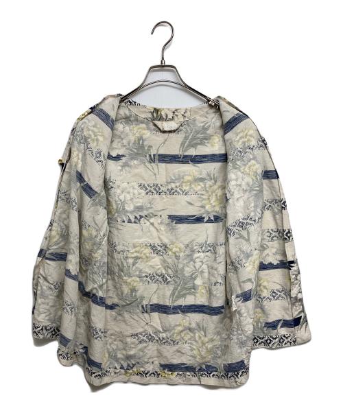 MA deshabille（エムエーデザビエ）MA deshabille (エムエーデザビエ) 花柄シルクシャツ レッド×ベージュ サイズ:SIZE Mの古着・服飾アイテム