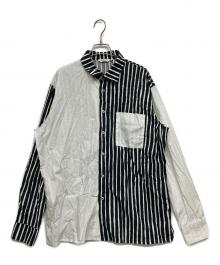 marimekko（マリメッコ）の古着「ストライプシャツ」｜グレー×ブラック