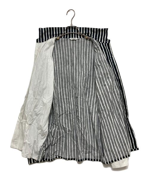 marimekko（マリメッコ）marimekko (マリメッコ) ストライプシャツ グレー×ブラック サイズ:SIZE Lの古着・服飾アイテム