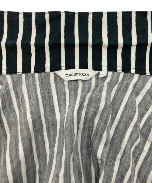 marimekko（マリメッコ）marimekko (マリメッコ) ストライプシャツ グレー×ブラック サイズ:SIZE Lの古着・服飾アイテム