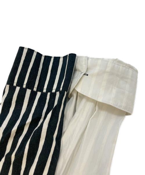 marimekko（マリメッコ）marimekko (マリメッコ) ストライプシャツ グレー×ブラック サイズ:SIZE Lの古着・服飾アイテム