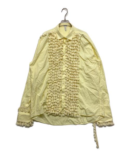 LOEWE（ロエベ）LOEWE (ロエベ) ポンポンタッセルドレスシャツ イエロー サイズ:SIZE40の古着・服飾アイテム