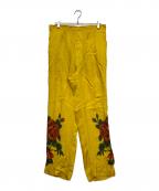 TOGA VIRILISトーガ ビリリース）の古着「INNER PRINT PANTS」｜イエロー