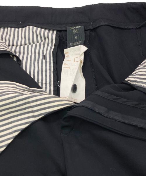 Jean Paul Gaultier homme（ジャンポールゴルチェオム）Jean Paul Gaultier homme (ジャンポールゴルチェオム) ウールギャバスラックス ブラック サイズ:SIZE50の古着・服飾アイテム