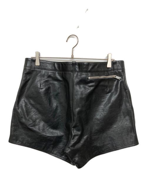 PRADA（プラダ）PRADA (プラダ) ダブルジップレザーショートパンツ ブラック サイズ:SIZE52の古着・服飾アイテム