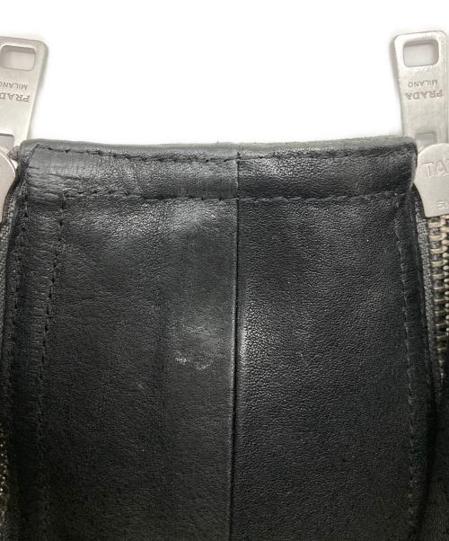 PRADA（プラダ）PRADA (プラダ) ダブルジップレザーショートパンツ ブラック サイズ:SIZE52の古着・服飾アイテム