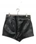 PRADA (プラダ) ダブルジップレザーショートパンツ ブラック サイズ:SIZE52：60000円