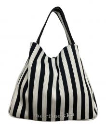 marimekko（マリメッコ）の古着「Knitted Bag Large Merirosvo ショルダーバッグ」｜ブラック×ホワイト