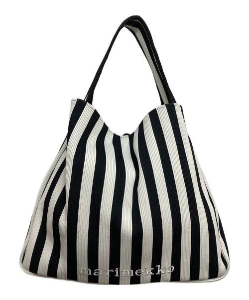 marimekko（マリメッコ）marimekko (マリメッコ) Knitted Bag Large Merirosvo ショルダーバッグ ブラック×ホワイト サイズ:実寸サイズ参照の古着・服飾アイテム