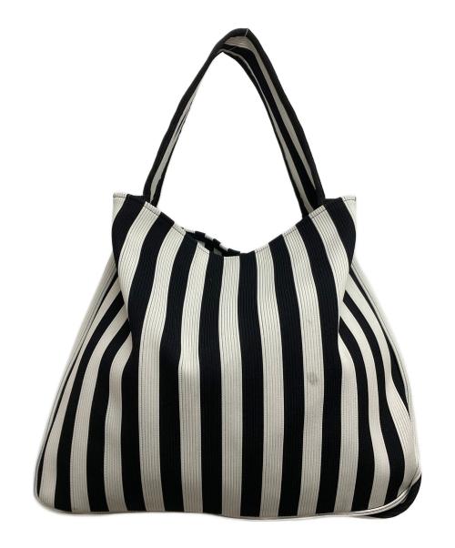 marimekko（マリメッコ）marimekko (マリメッコ) Knitted Bag Large Merirosvo ショルダーバッグ ブラック×ホワイト サイズ:実寸サイズ参照の古着・服飾アイテム