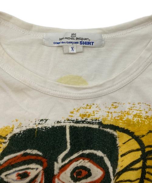 COMME des GARCONS SHIRT（コムデギャルソンシャツ）COMME des GARCONS SHIRT (コムデギャルソンシャツ) Jean-Michel Basquiat (ジャン ミシェル バスキア) プリントTシャツ ホワイト サイズ:xの古着・服飾アイテム