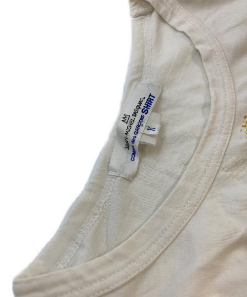 COMME des GARCONS SHIRT（コムデギャルソンシャツ）COMME des GARCONS SHIRT (コムデギャルソンシャツ) Jean-Michel Basquiat (ジャン ミシェル バスキア) プリントTシャツ ホワイト サイズ:xの古着・服飾アイテム