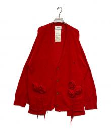 doublet（ダブレット）の古着「FLOWER CORSAGE CARDIGAN」｜レッド