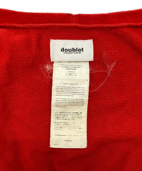 doublet（ダブレット）doublet (ダブレット) FLOWER CORSAGE CARDIGAN レッド サイズ:SIZE Sの古着・服飾アイテム