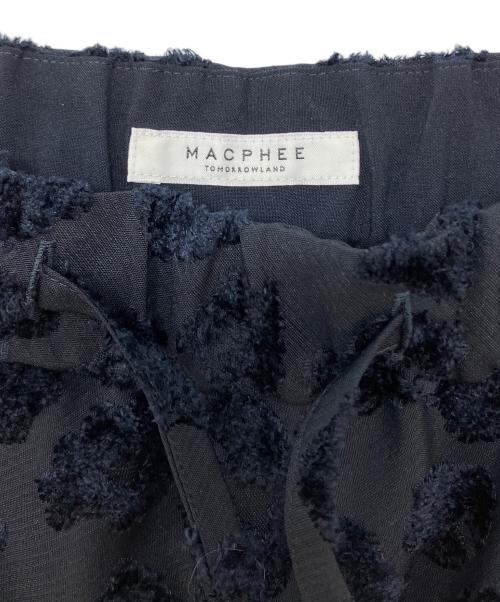 MACPHEE（マカフィー）MACPHEE (マカフィー) カットジャカード イージーストレートパンツ ネイビー サイズ:SIZE34の古着・服飾アイテム