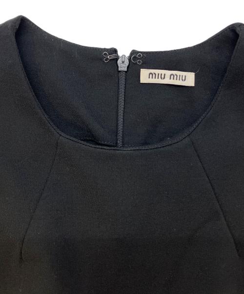 MIU MIU（ミュウミュウ）MIU MIU (ミュウミュウ) ノースリーブワンピース ブラック サイズ:SIZE Sの古着・服飾アイテム
