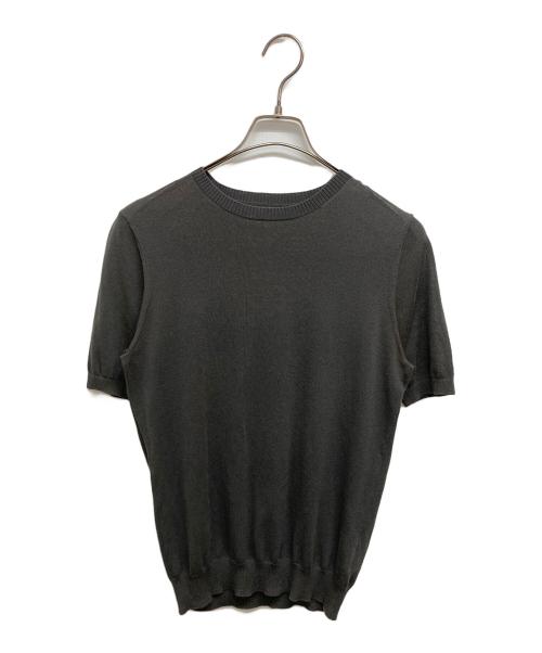 Whim Gazette（ウィムガゼット）Whim Gazette (ウィムガゼット) 半袖ニット グレー サイズ:SIZE Freeの古着・服飾アイテム