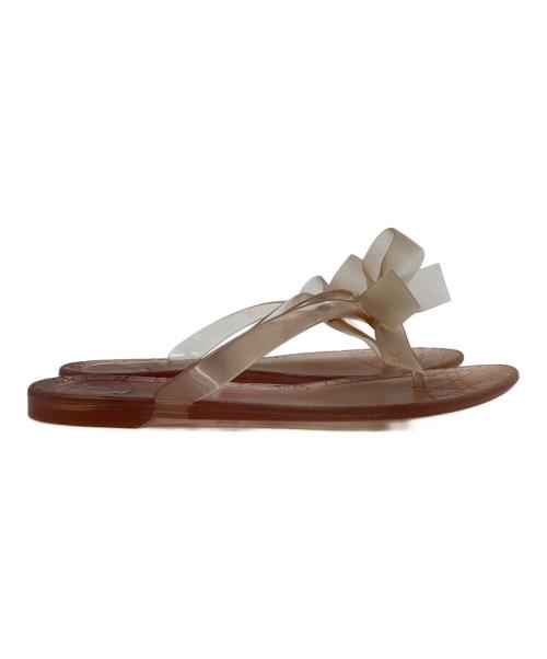 Christian Dior（クリスチャン ディオール）Christian Dior (クリスチャン ディオール) GLOSSY THONG FLAT ピンク サイズ:SIZE35の古着・服飾アイテム