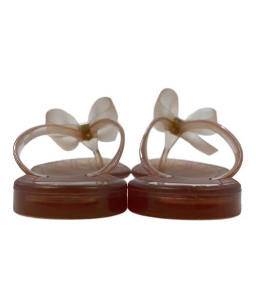 Christian Dior（クリスチャン ディオール）Christian Dior (クリスチャン ディオール) GLOSSY THONG FLAT ピンク サイズ:SIZE35の古着・服飾アイテム