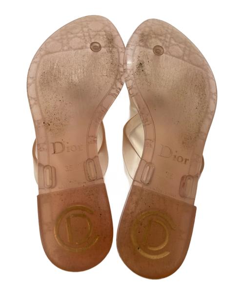 Christian Dior（クリスチャン ディオール）Christian Dior (クリスチャン ディオール) GLOSSY THONG FLAT ピンク サイズ:SIZE35の古着・服飾アイテム