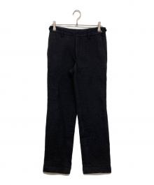 ANN DEMEULEMEESTER（アンドゥムルメステール）の古着「ウール混ピンドットトラウザーズ/ pin-dot wool trousers」｜ブラック