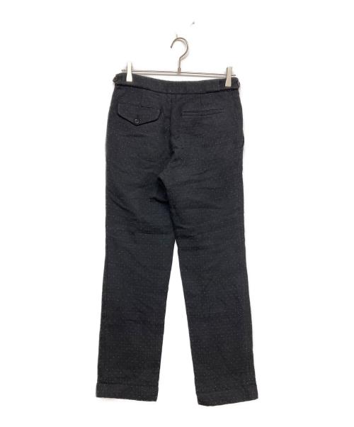 ANN DEMEULEMEESTER（アンドゥムルメステール）ANN DEMEULEMEESTER (アンドゥムルメステール) ウール混ピンドットトラウザーズ/ pin-dot wool trousers ブラック サイズ:SIZE XXSの古着・服飾アイテム
