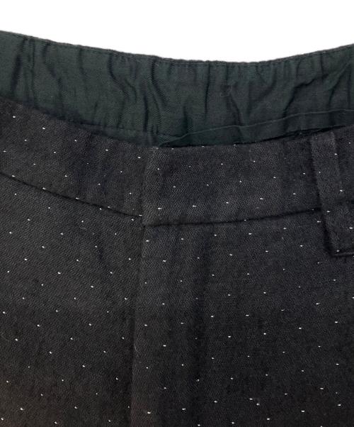 ANN DEMEULEMEESTER（アンドゥムルメステール）ANN DEMEULEMEESTER (アンドゥムルメステール) ウール混ピンドットトラウザーズ/ pin-dot wool trousers ブラック サイズ:SIZE XXSの古着・服飾アイテム