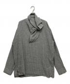 IM MENアイム メン）の古着「STRIPE LINEN SHRINK」｜グレー