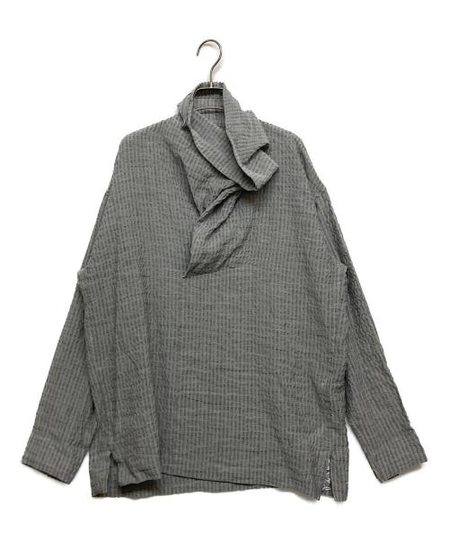 IM MEN（アイム メン）IM MEN (アイム メン) STRIPE LINEN SHRINK グレー サイズ:SIZE2 未使用品の古着・服飾アイテム