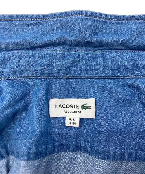 LACOSTE（ラコステ）LACOSTE (ラコステ) ライトウェイトデニムシャツ インディゴ サイズ:MLサイズの古着・服飾アイテム