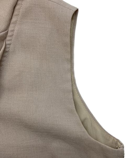 Snidel（スナイデル）Snidel (スナイデル) ラッフルカラーパイピングワンピース ベージュ サイズ:SIZE1の古着・服飾アイテム