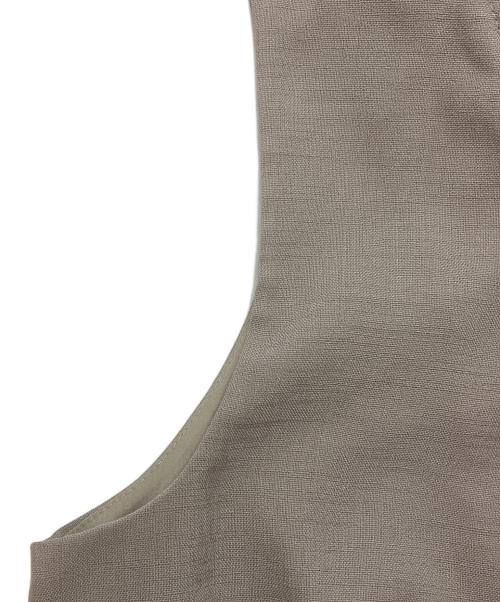 Snidel（スナイデル）Snidel (スナイデル) ラッフルカラーパイピングワンピース ベージュ サイズ:SIZE1の古着・服飾アイテム