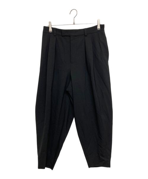 EMPORIO ARMANI（エンポリオアルマーニ）EMPORIO ARMANI (エンポリオアルマーニ) 2タックサイドラインワイドテーパードスラックス ブラック サイズ:SIZE48の古着・服飾アイテム
