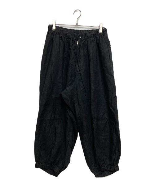 Yohji Yamamoto pour homme（ヨウジヤマモト プールオム）Yohji Yamamoto pour homme (ヨウジヤマモト プールオム) リネンギャザーバルーンパンツ ブラック サイズ:SIZE2の古着・服飾アイテム