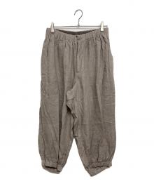 Yohji Yamamoto pour homme（ヨウジヤマモト プールオム）の古着「リネンギャザーバルーンパンツ」｜ベージュ