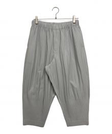 HOMME PLISSE ISSEY MIYAKE（オム プリッセ イッセイ ミヤケ）の古着「消しプリーツパンツ」｜グレー