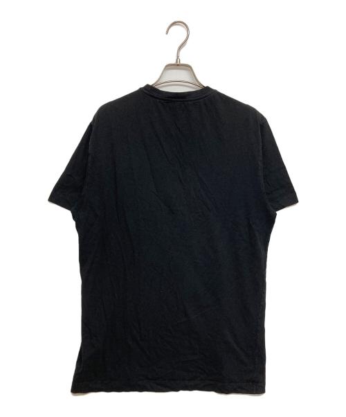 VERSACE（ヴェルサーチェ）VERSACE (ヴェルサーチェ) ロゴ刺繍Tシャツ ブラック サイズ:SIZE Lの古着・服飾アイテム