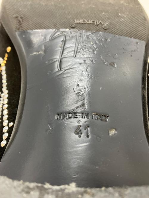 GIUSEPPE ZANOTTI（ジュゼッペザノッティ）GIUSEPPE ZANOTTI (ジュゼッペザノッティ) G-GLAM/スリッポン ブラック サイズ:SIZE41の古着・服飾アイテム