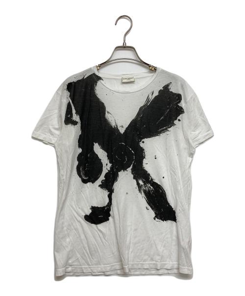 Saint Laurent Paris（サンローランパリ）Saint Laurent Paris (サンローランパリ) Mr.X Tシャツ ホワイト サイズ:SIZE XSの古着・服飾アイテム