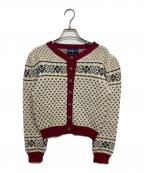 RALPH LAURENラルフローレン）の古着「チロルニットカーディガン」｜レッド×ホワイト